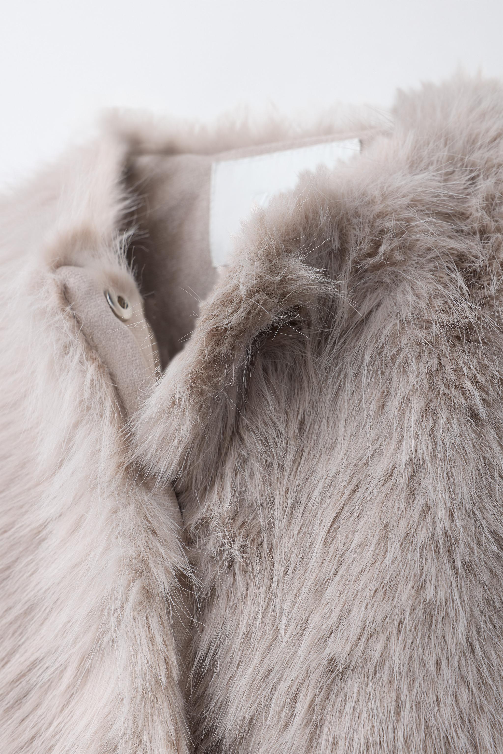 VESTE COURTE EFFET FOURRURE